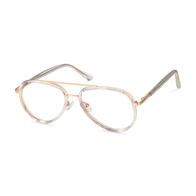 Aviator Gold Eyeglasses