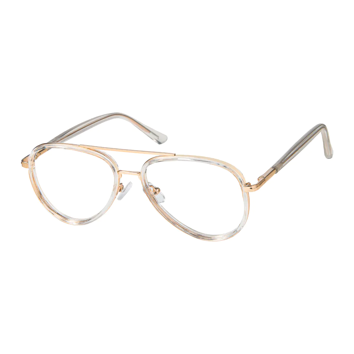 Aviator Gold Eyeglasses