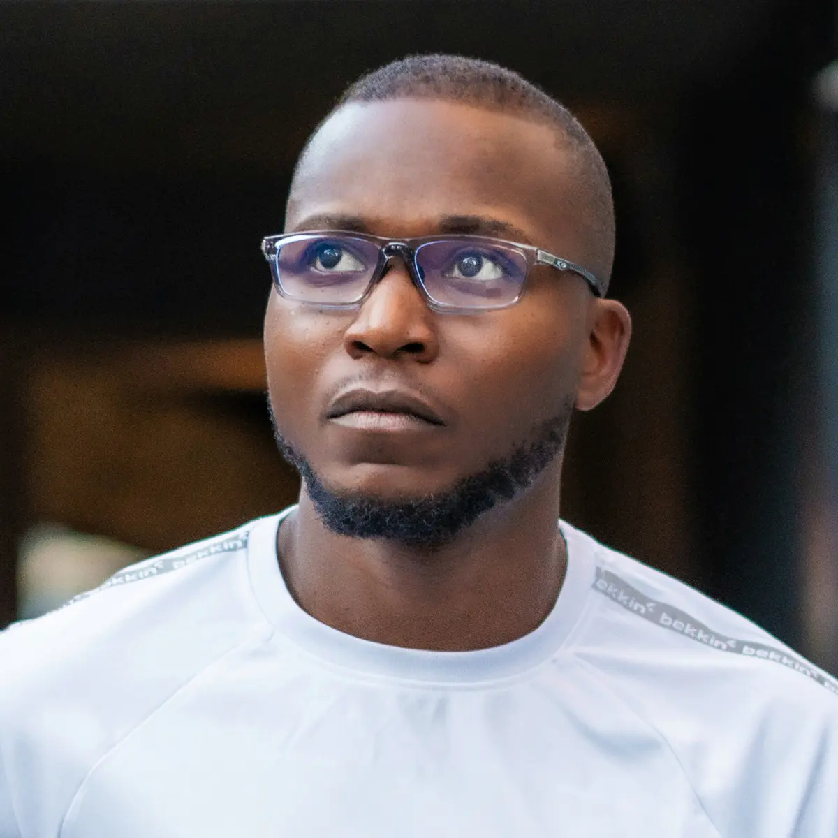 Rectangle Transparent Gray Eyeglasses