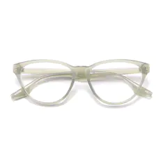 Cat-eye Transparent Gray Eyeglasses