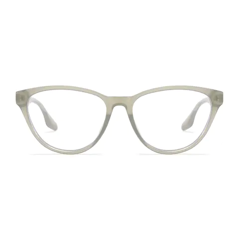 Cat-eye Transparent Gray Eyeglasses