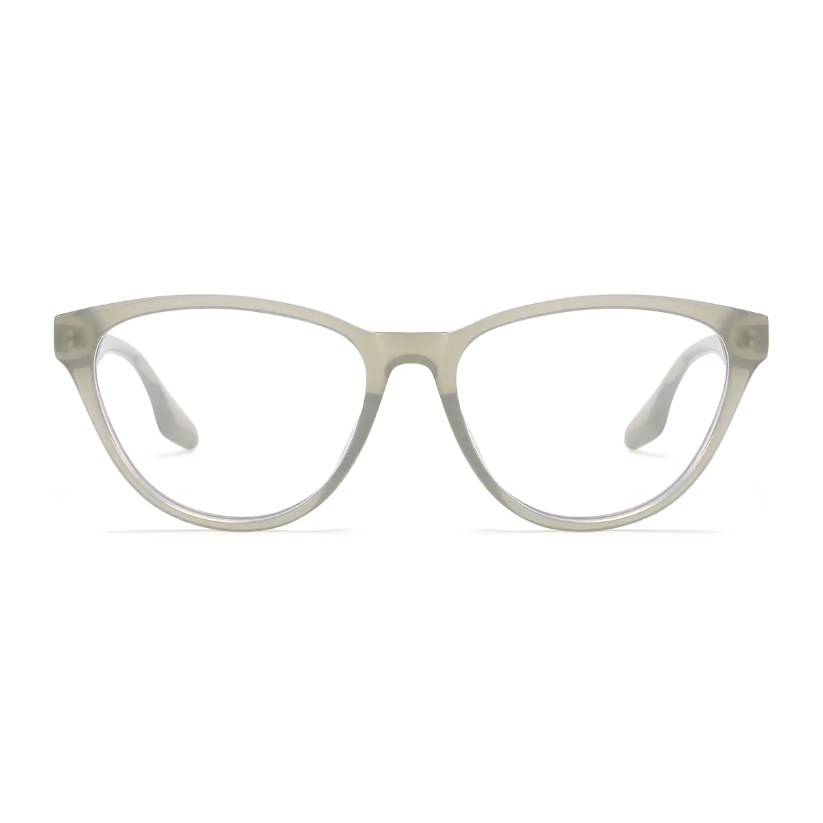 Cat-eye Transparent Gray Eyeglasses