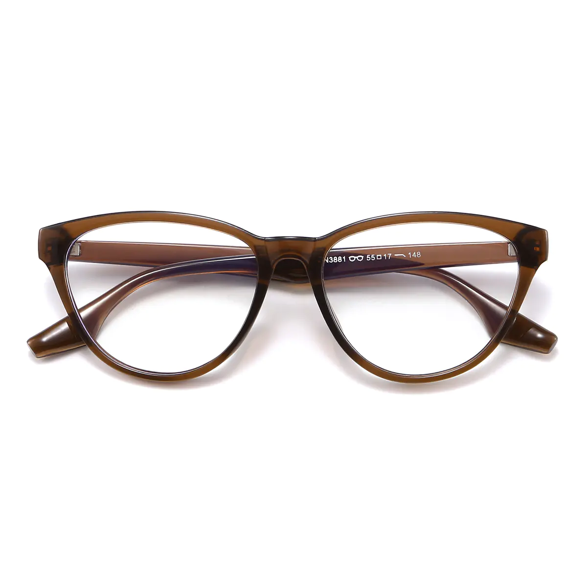 Cat-eye Light Brown Eyeglasses