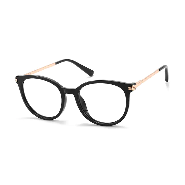 Round Black Eyeglasses