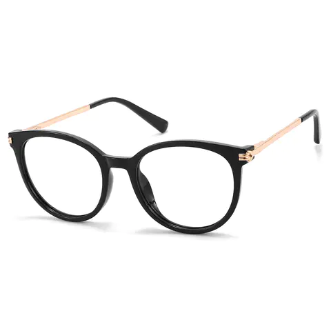 Round Black Eyeglasses