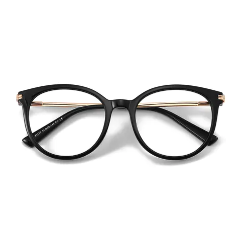 Round Black Eyeglasses