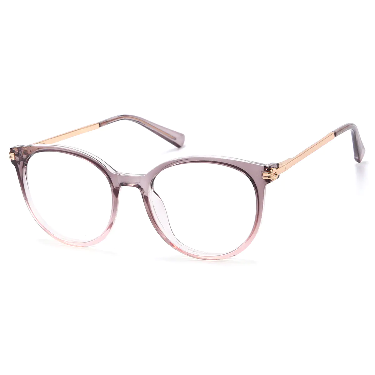 Round Gradient Pink Eyeglasses