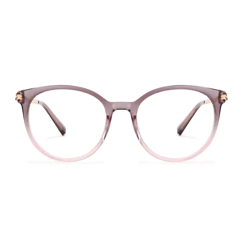 Round Gradient Pink Eyeglasses