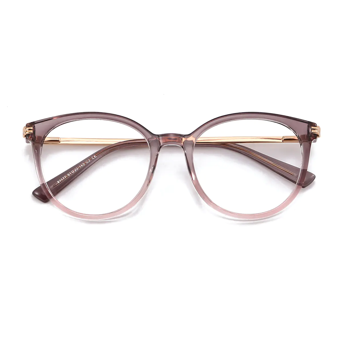 Round Gradient Pink Eyeglasses