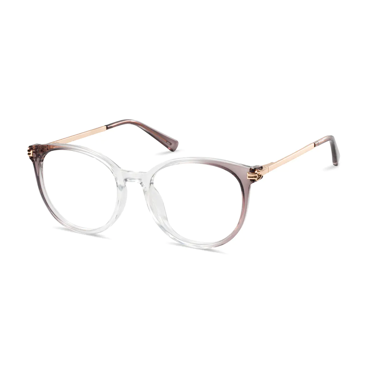 Round Gradient Gray Eyeglasses