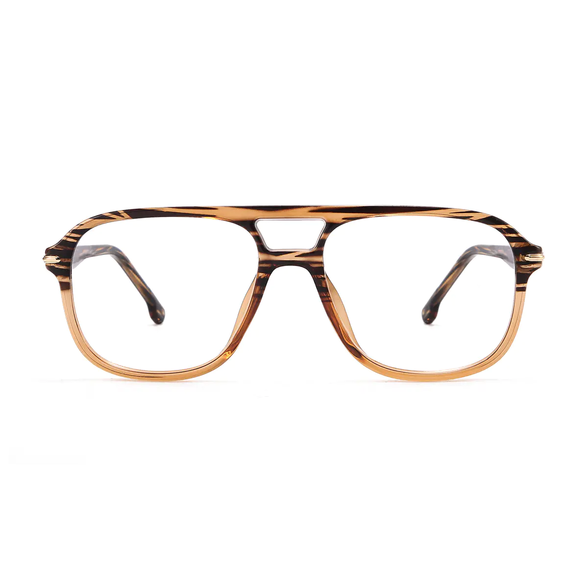 Aviator Striped Eyeglasses
