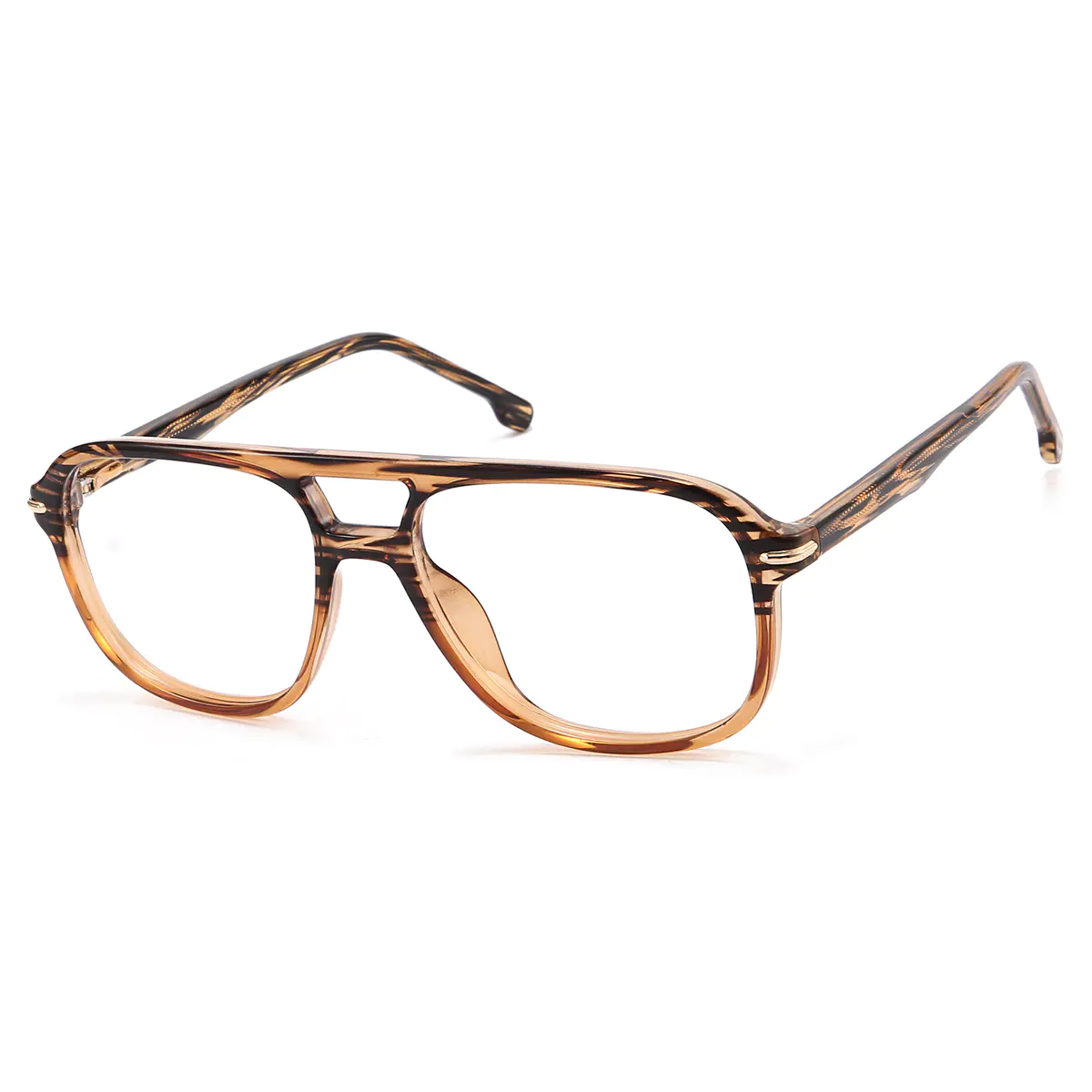 Aviator Striped Eyeglasses