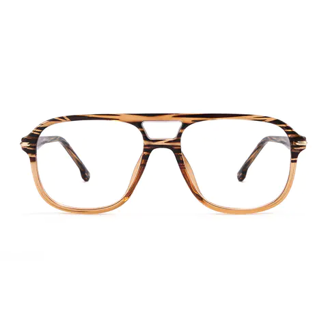 Aviator Striped Eyeglasses