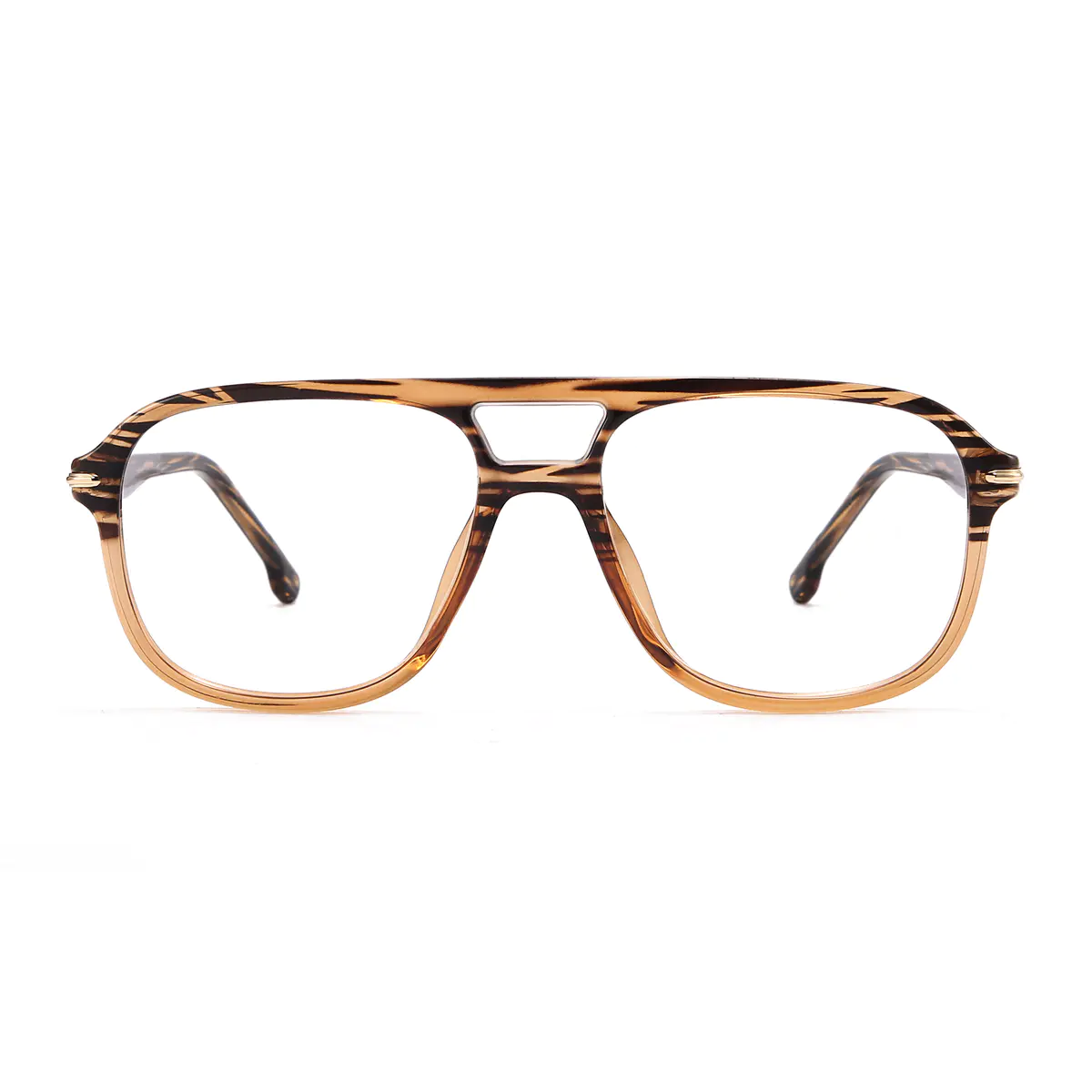 Aviator Striped Eyeglasses