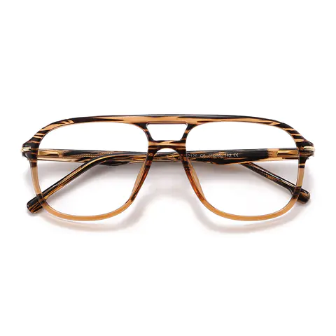 Aviator Striped Eyeglasses