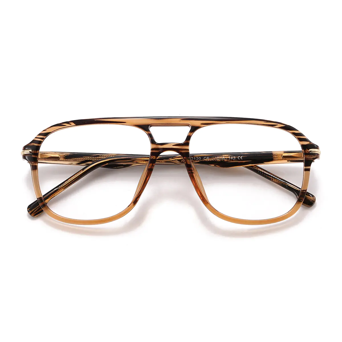 Aviator Striped Eyeglasses