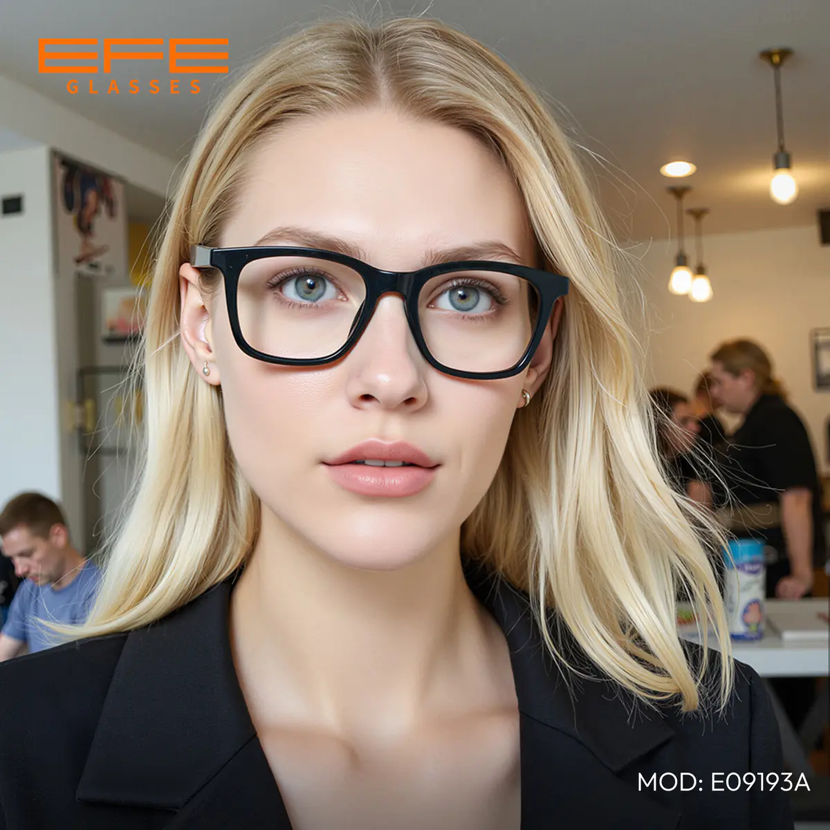 Square Black Eyeglasses