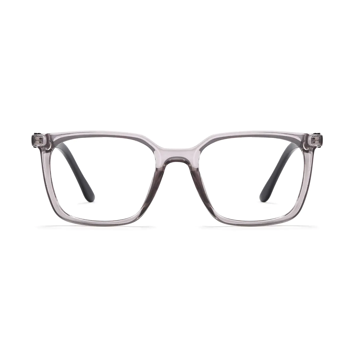 Square Transparent Gray Eyeglasses