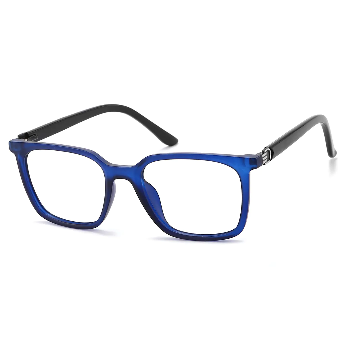 Square Transparent Blue Eyeglasses