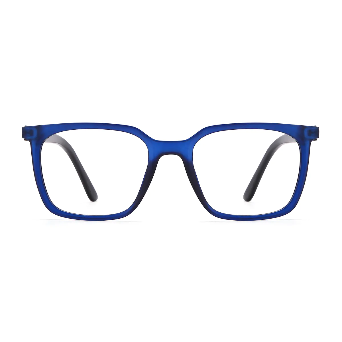Square Transparent Blue Eyeglasses