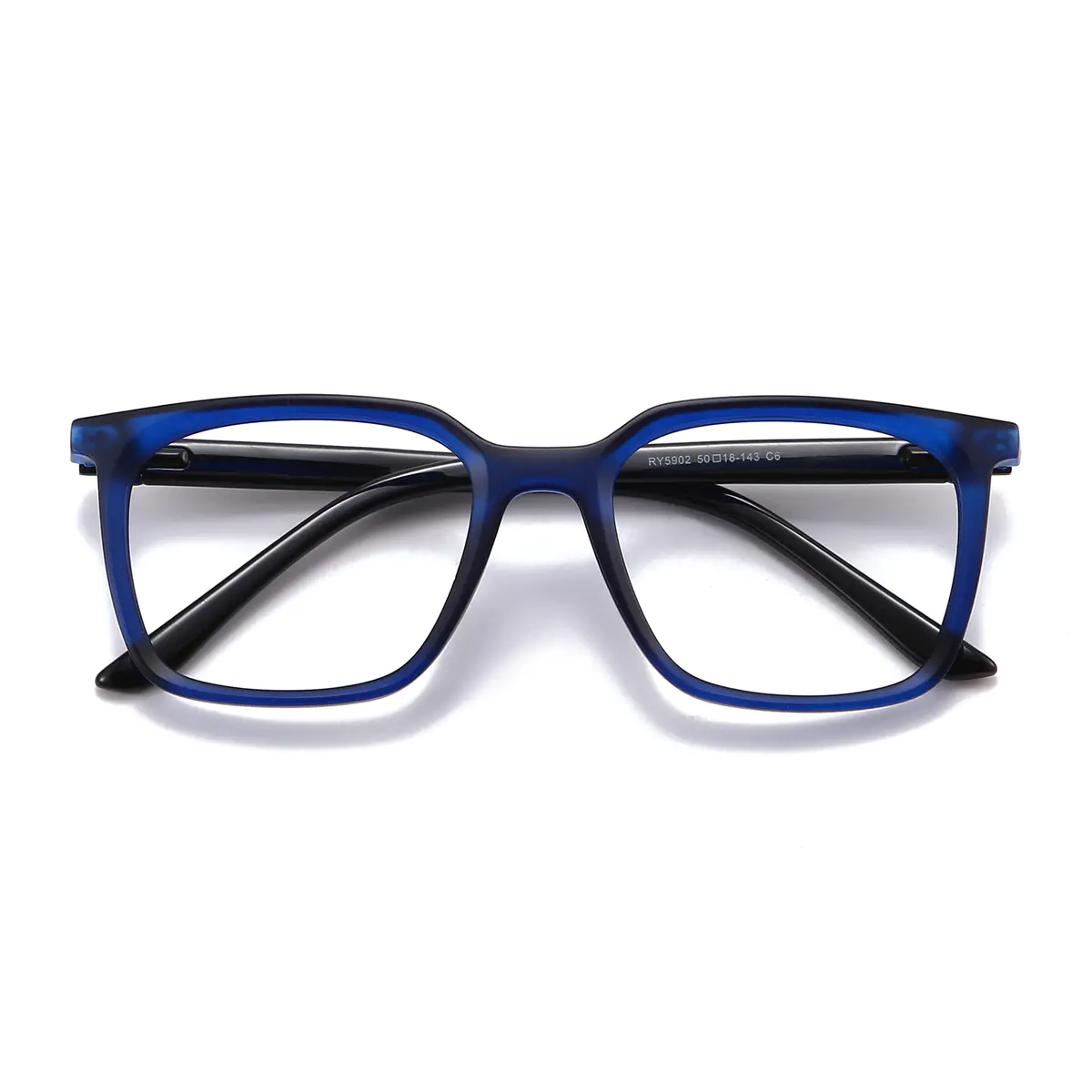 Square Transparent Blue Eyeglasses