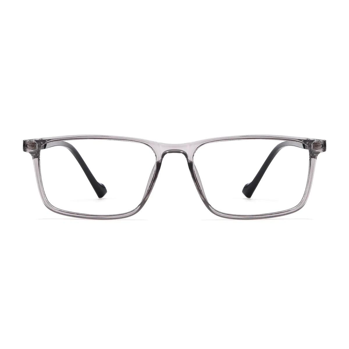 Rectangle Transparent Gray Eyeglasses