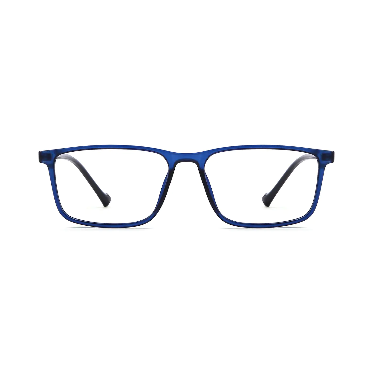 Rectangle Transparent Blue Eyeglasses