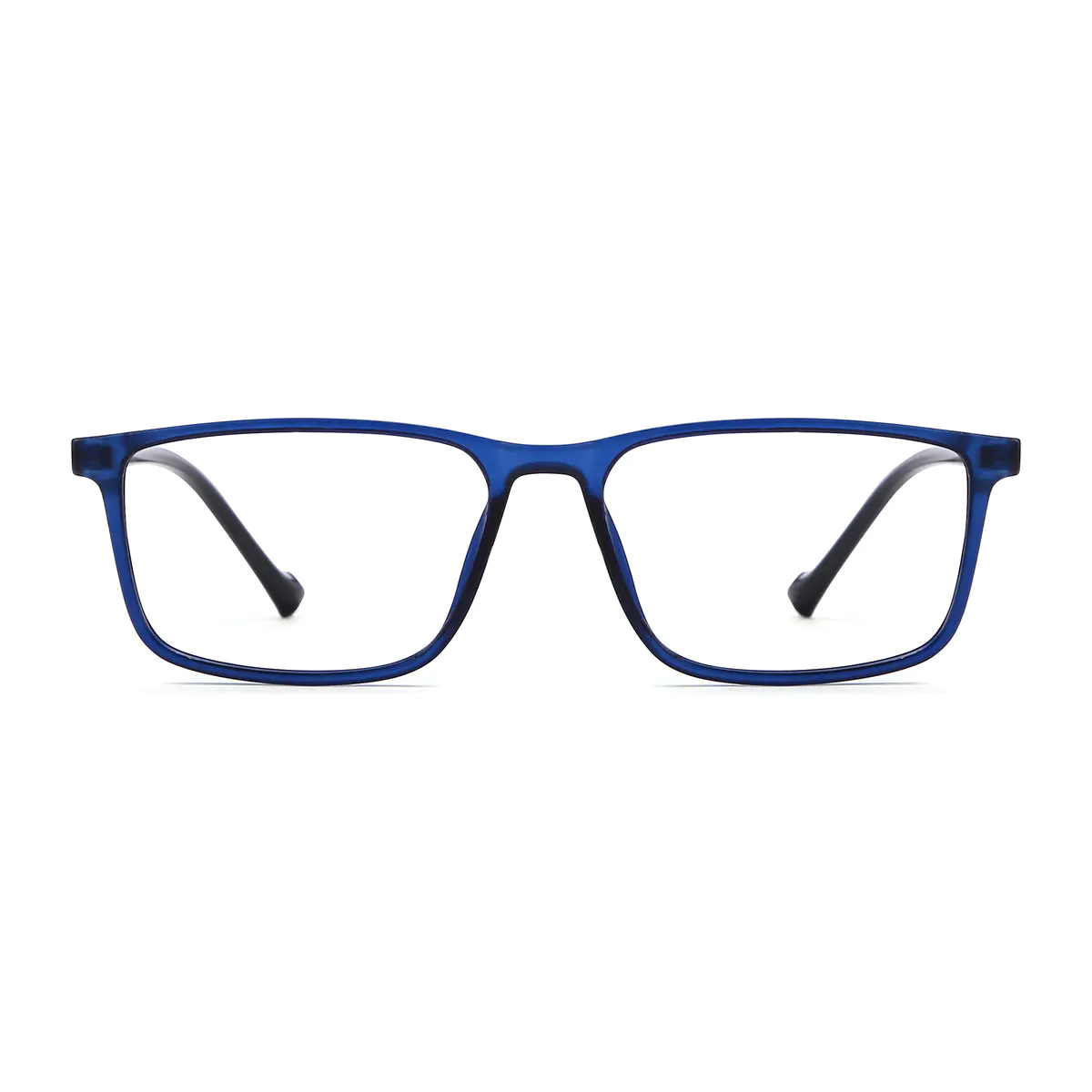 Rectangle Transparent Blue Eyeglasses