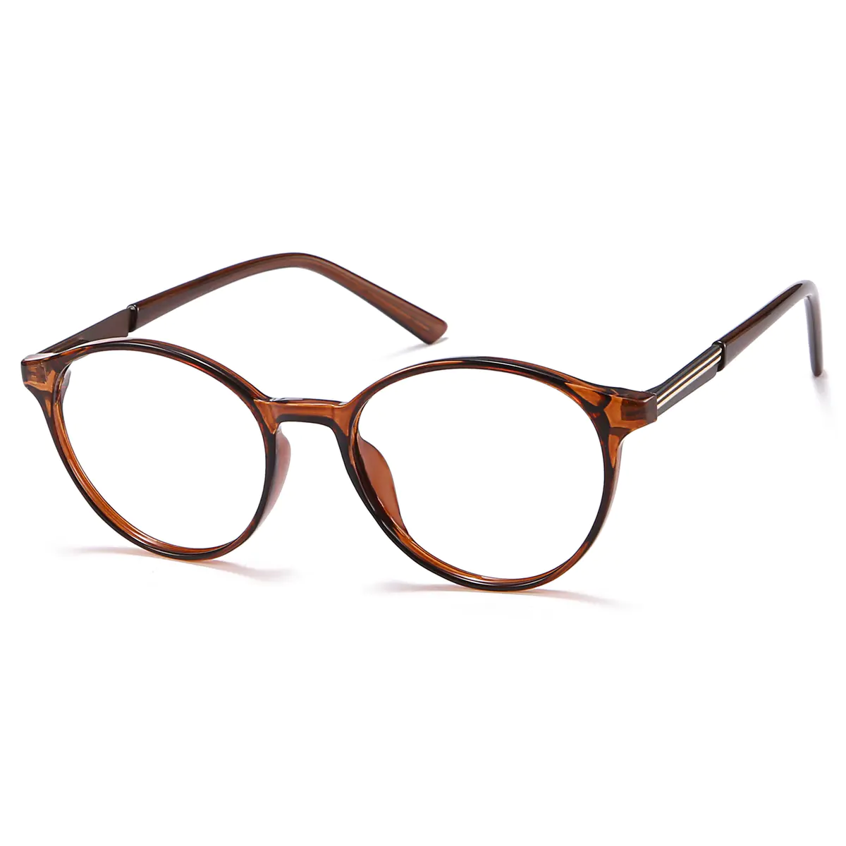 Round Transparent Brown
