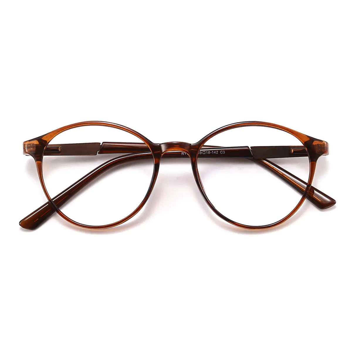 Round Transparent Brown