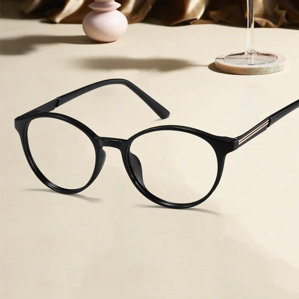 Round Transparent Brown
