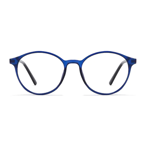 Round Transparent Blue
