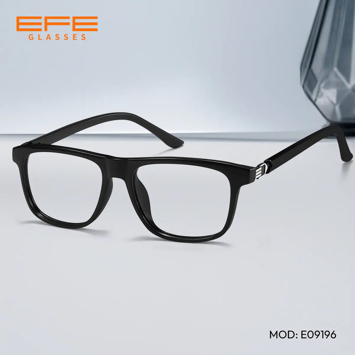 Rectangle Transparent Gray Eyeglasses