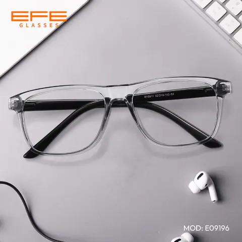 Rectangle Transparent Blue Eyeglasses