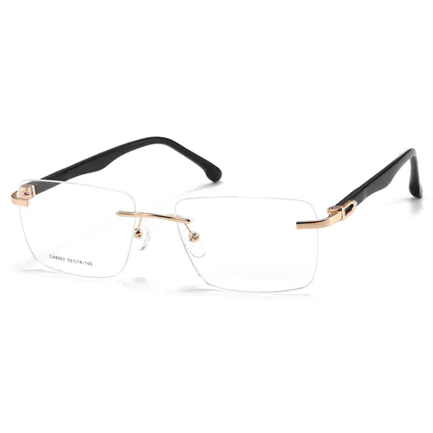 Rectangle Gold Eyeglasses