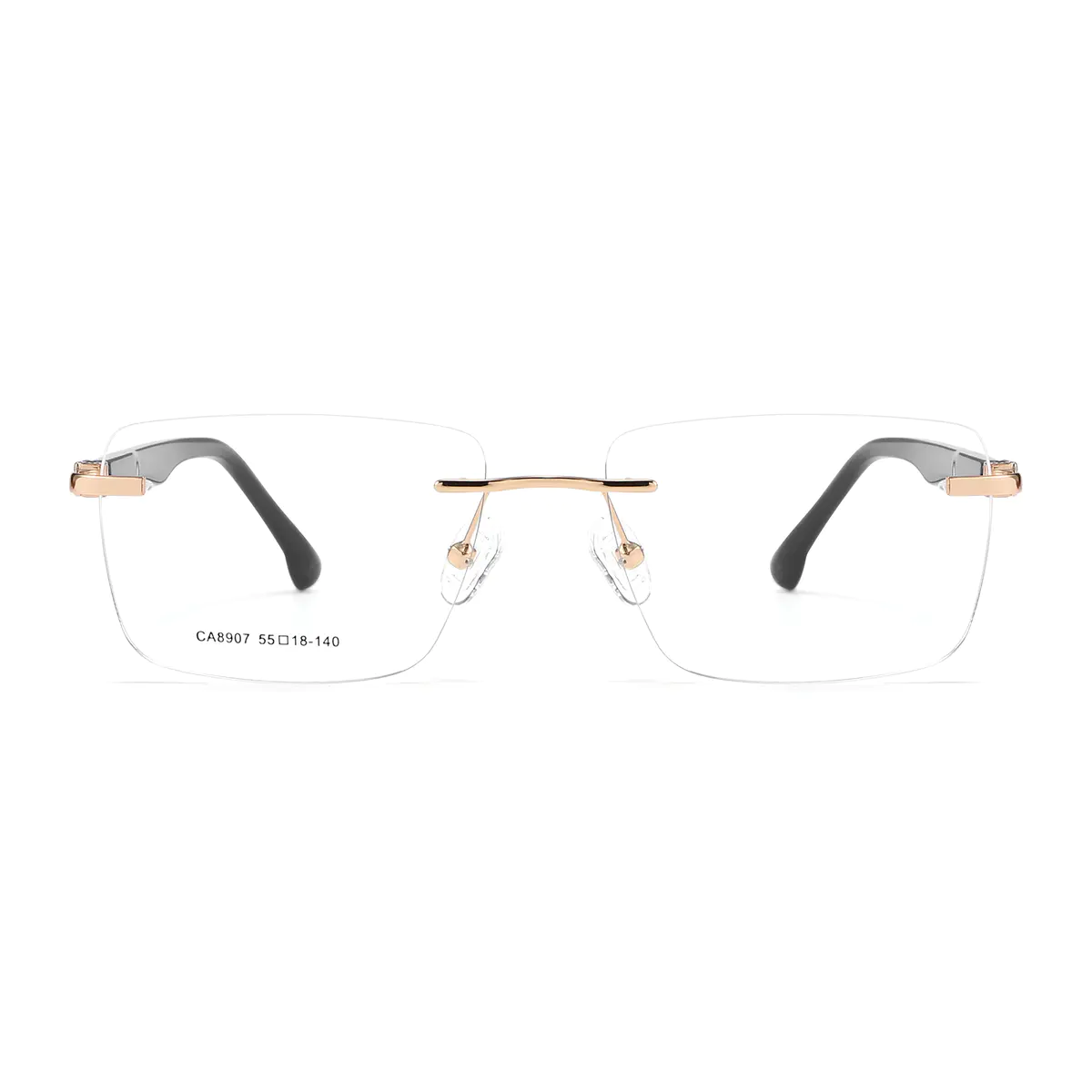 Rectangle Gold Eyeglasses