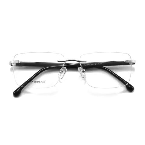 Rectangle Silver Eyeglasses