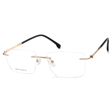 Rectangle Gold Eyeglasses