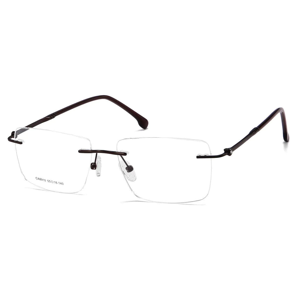 Rectangle Brown Eyeglasses