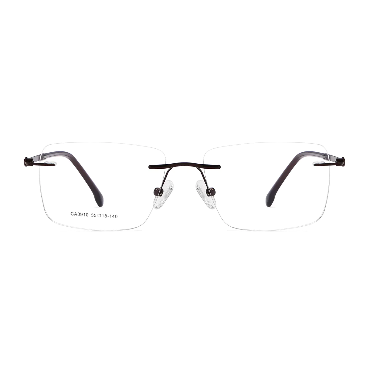 Rectangle Brown Eyeglasses