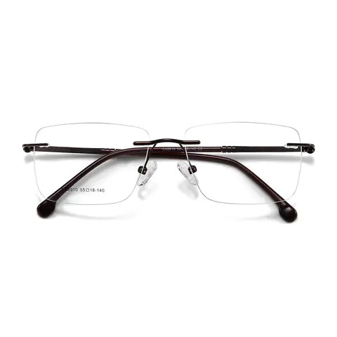 Rectangle Brown Eyeglasses