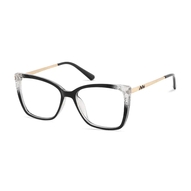 Cat-eye Gradient Black Glasses
