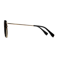 Square Black/Gold Glasses