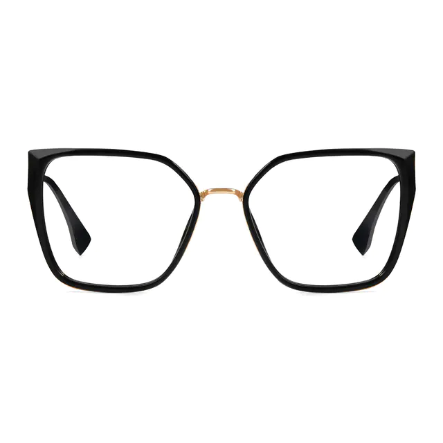 Square Black/Gold Glasses