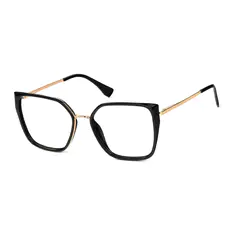 Square Black/Gold Glasses