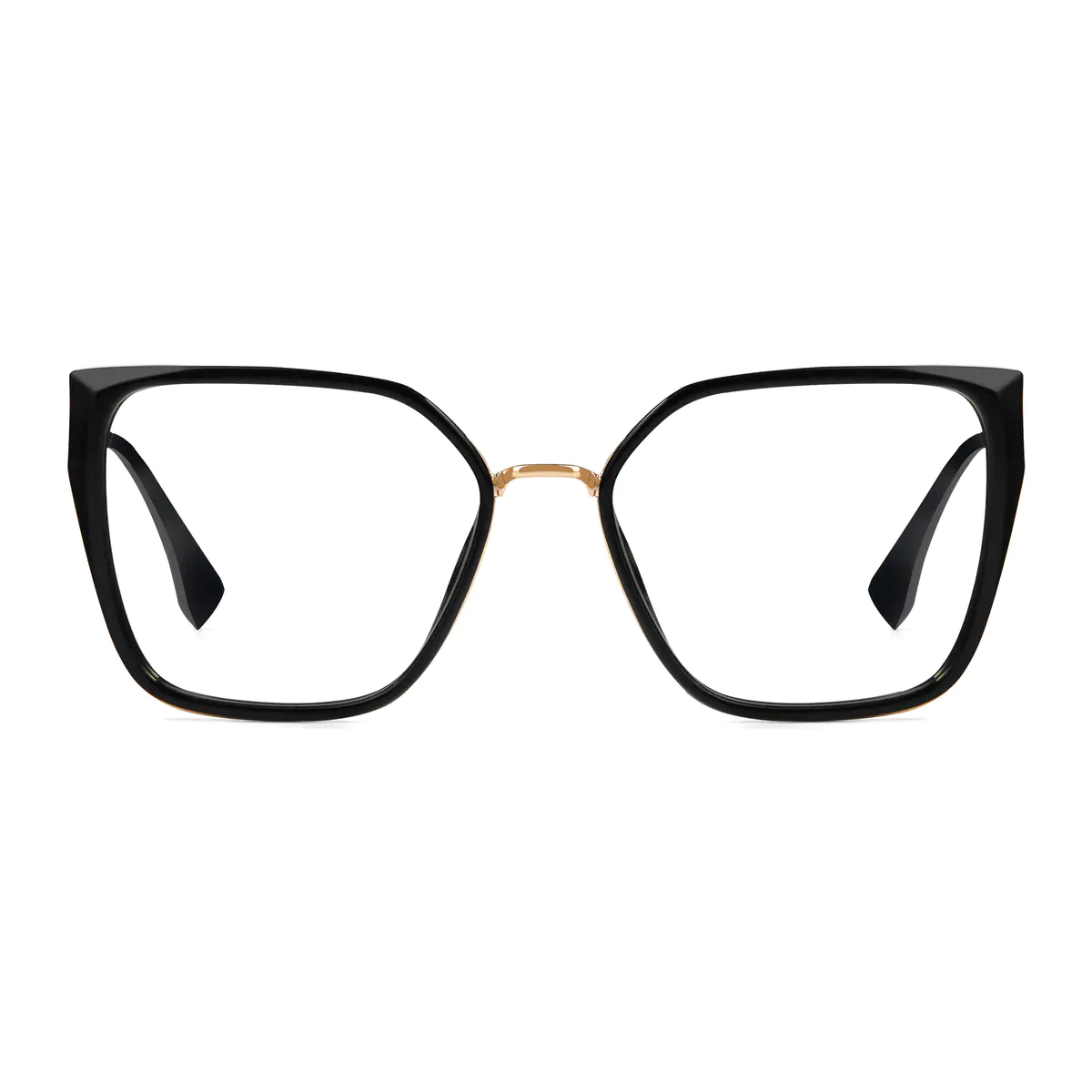 Square Black/Gold Glasses