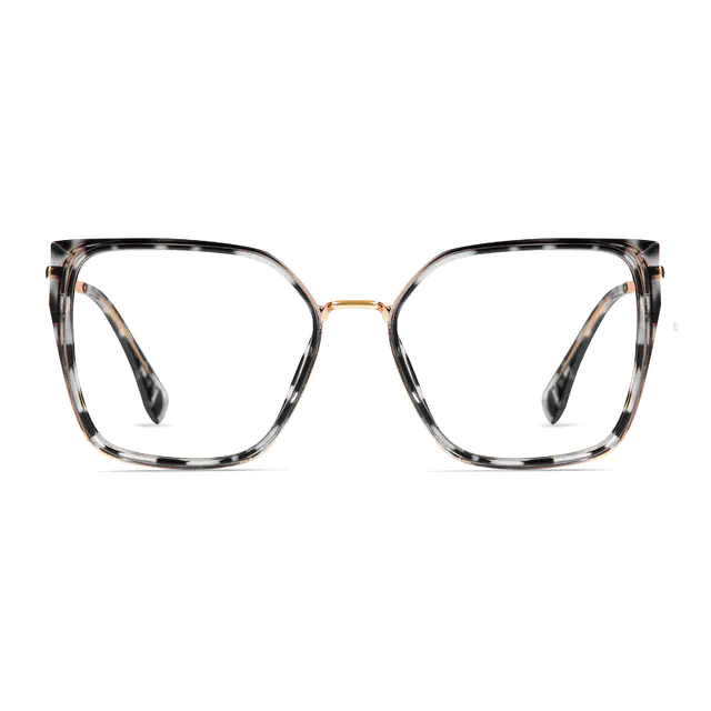 Square Ivory Tortoiseshell/Gold Glasses