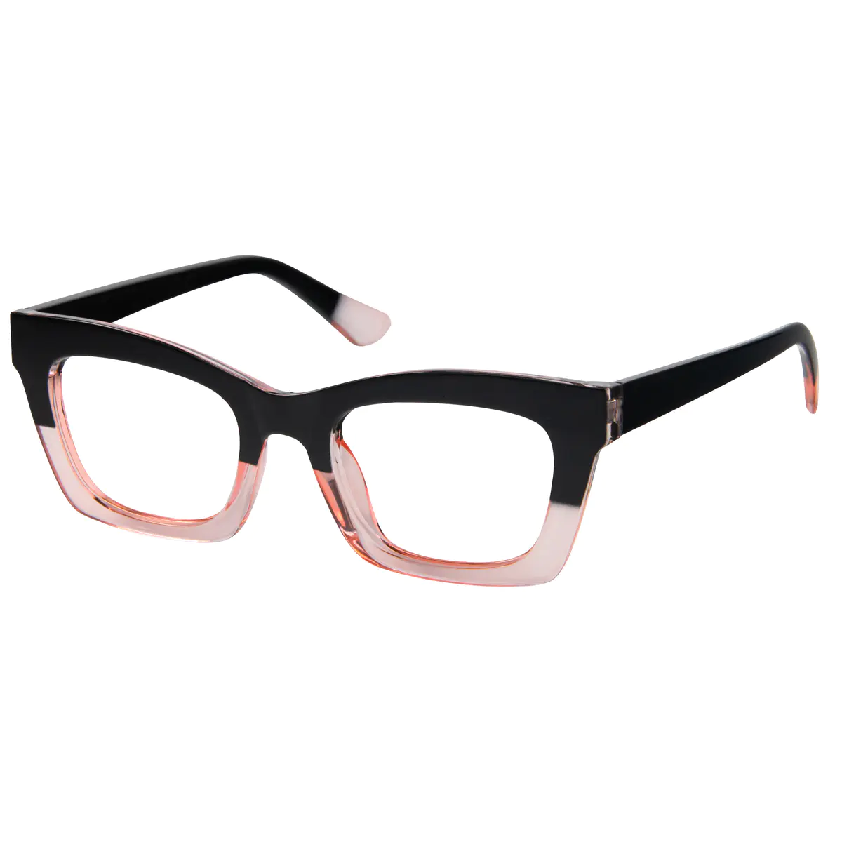 Cat-eye Black/Pink Gold Eyeglasses