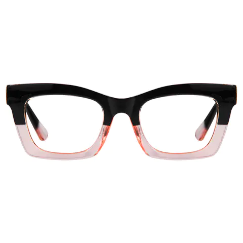 Cat-eye Black/Pink Gold Eyeglasses