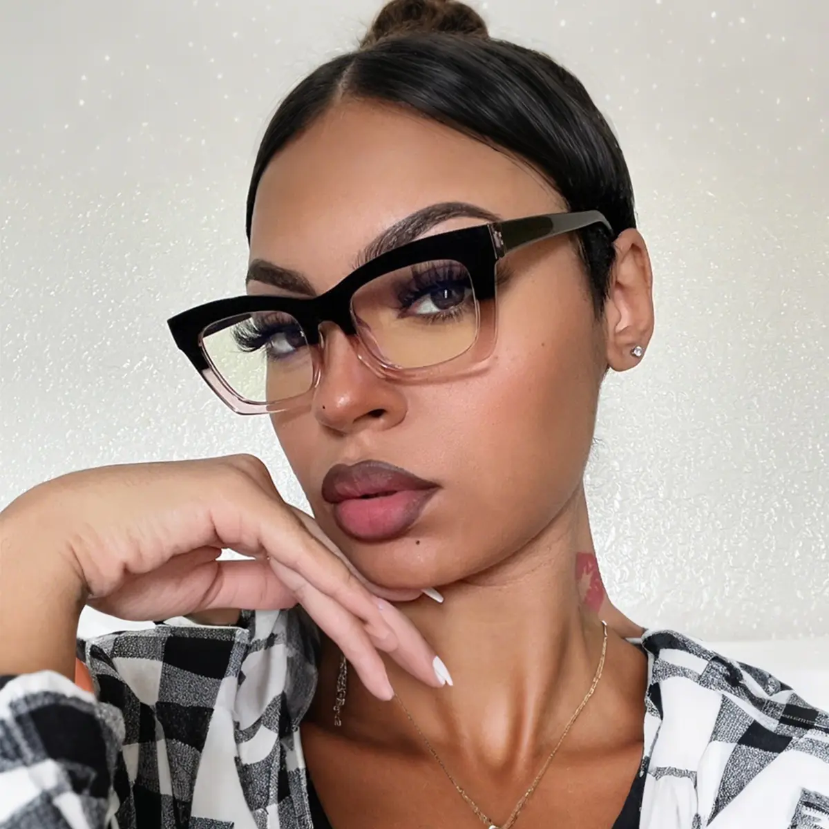 Cat-eye Pale Pink Eyeglasses